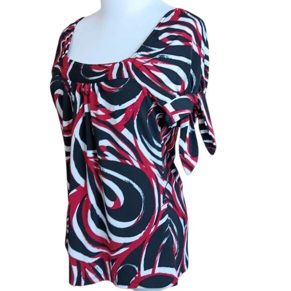 INC 2000s Y2K Top Blouse Petite S Stretch Square Neck Coquette Vamp Flirt Dressy - Picture 2 of 7